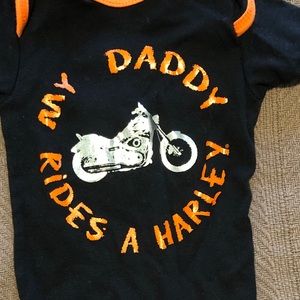 Genuine Harley Davidson 3-6 mo. onesie motorcycle